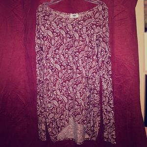 Long Sleeve Red Blouse